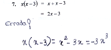 Nos exemplos que se seguem, a equivalência de expressões não se verifica, como é o caso da alínea 7.