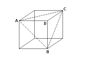 0. (Ufpr 006) Sejam AB, BC e AC diagonais das faces de um cubo de aresta 10 cm, conforme a figura a seguir.