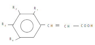 Os HBA incluem os ácidos gálico, p-hidroxibenzóico, protocatéquico, vanílico e siríngico, que têm estrutura comum C 6 -C 1. O representante mais importante da subclasse dos HBA é o ácido gálico, Fig.