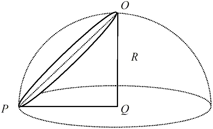 diagonais do quadrado ABCD e por exatamente um vértice da face paralela à base?