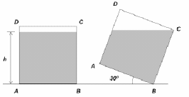 8) (UFSCar-00) A figura representa um galheteiro para a colocação de azeite e vinagre em compartimentos diferentes, sendo um cone no interior de um cilindro.