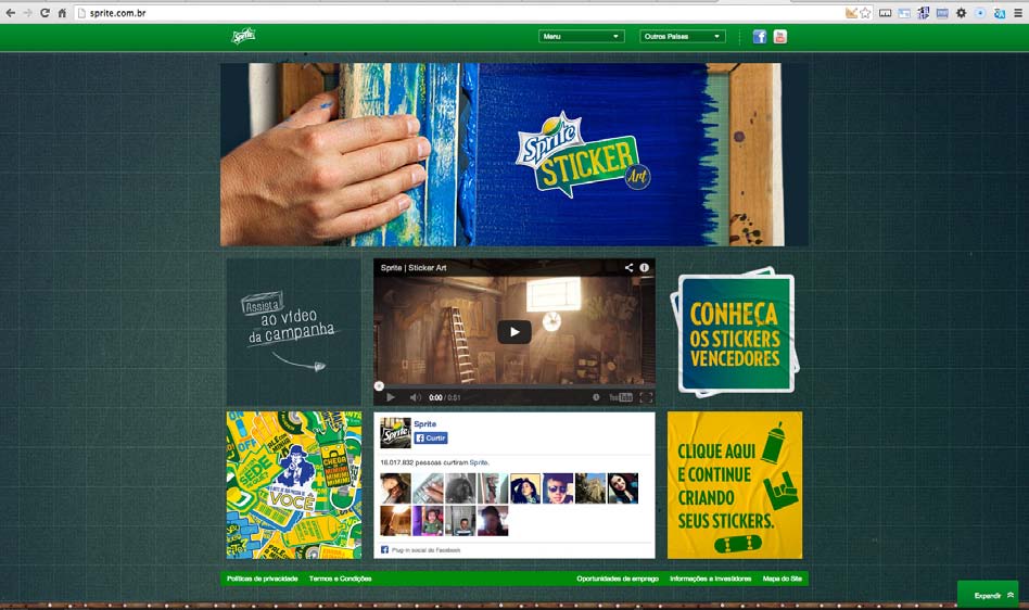 77 Figura 32 Homepage criada para a continuação da campanha em 2013. Fonte: http://www.sprite.com.