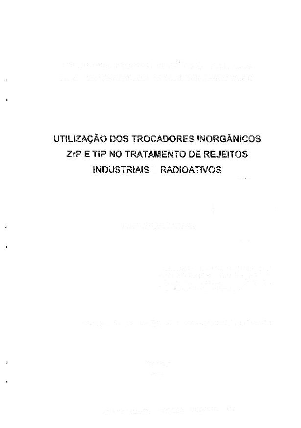 INSTITUT DE PESQUISAS ENERGÉTICAS E NUCLEARES AUTARQUÍA ASSCIADA À UNIVERSIDADE DE SÃ PAUL E