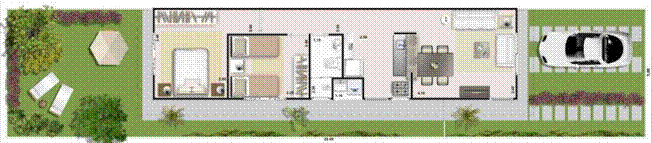 em lote de 125m² é denominada Seringueira