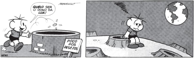 Questão 7 De acordo com o texto, se Cebolinha lançar a sua moeda dez vezes, a probabilidade de a face voltada para cima sair cara, em pelo menos oito dos lançamentos, é igual a 5 7 5 7 5 0) 0) 0) 04)