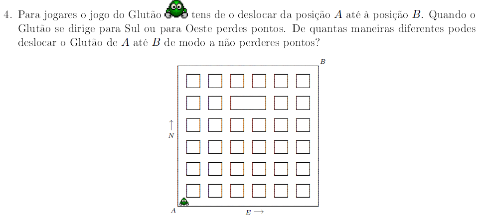 (UFPE-adaptado) No mapa abaixo estão esboçadas as ruas de um bairro.