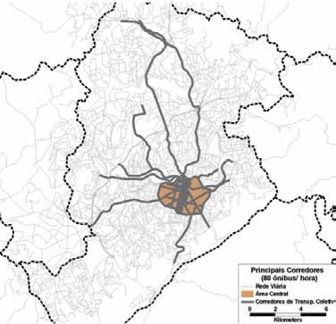 54 Plano de Mobilidade Urbana de Belo Horizonte Relatório Final Configuração do Sistema Viário O sistema viário utilizado pelo transporte coletivo converge para a Área Central de Belo Horizonte