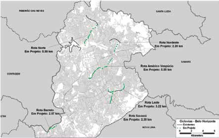 92 Plano de Mobilidade Urbana de Belo Horizonte Relatório Final Figura 44: Rotas Cicloviárias Propostas A concretização dessas propostas poderá estimular o crescimento da demanda desse modo de