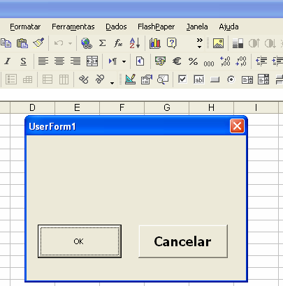 Bertolo Lição #07 Código VBA do Excel para UserForms 250 Porém, os botões OK e Cancelar não funcionam! Isto é porque nenhuma macro fora atribuida a eles.