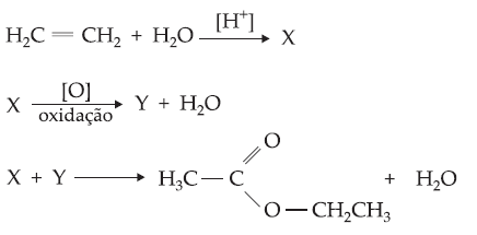 18 (Ufla-MG) O ácido p-metilbenzóico reage com butan-1-ol, formando água e um produto orgânico. a) Escreva a equação da reação utilizando fórmulas estruturais para os compostos orgânicos.