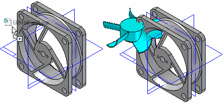 Lição 2 Montagem do Solid Edge Posicionando peças que não estão totalmente posicionadas É uma boa ideia posicionar as peças totalmente enquanto você as posiciona nas montagens.