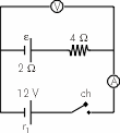 146. (Mack-SP) No circuito elétrico representado ao lado, o voltímetro e o amperímetro são ideais.
