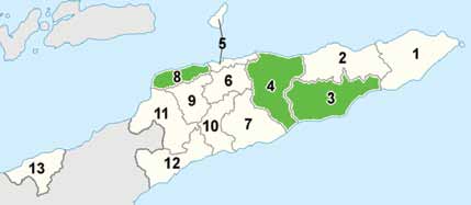 timor leste 123 Mapa 1 Distritos que têm equipamentos para testagem de VIH, Timor Leste, 2009 Número Distrito 1 Lautém 2 Baucau 3 Viqueque 4 Manatuto 5 Díli 6 Aileu 7 Manufahi 8 Liquiçá 9 Ermera 10