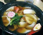 MIMI-UDON - Sopa de udon orelha o prato que representa a refeição formal de Ano Novo do É bairro Senba da cidade de Kuzu.