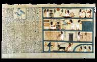 Escrita com hieróglifos a produção e os negócios movidos a trocas. Foram os egípcios e os sumérios que introduziram as primeiras formas de escrita.