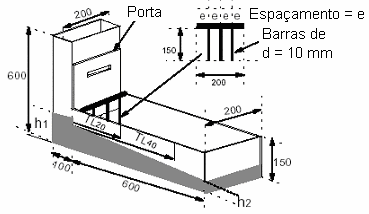 3 distribuídos em toda a superfície até o final da parte horizontal, assim, o concreto pode ser visto como homogêneo.