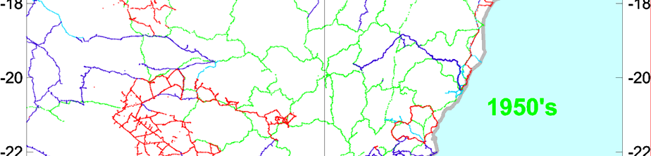 geométrica da rede a leste desse ponto.