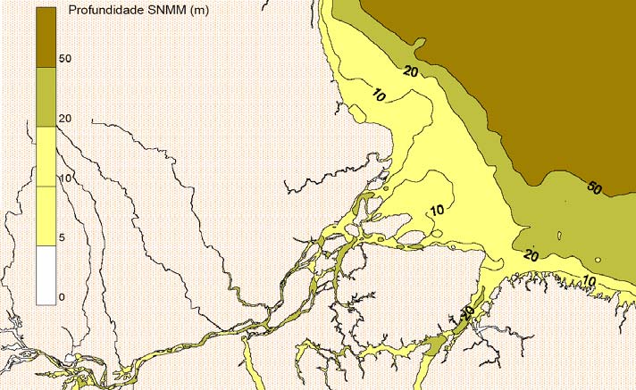 56 do litoral brasileiro, como o estuário do Amazonas (Figura 14) e a Baía de Todos os