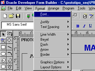 27 Outras opções de formatação: Quando utiliza-se o layout editor, aparece no menu principal, as opções Format e Arrange, que também