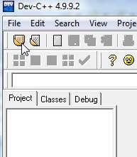 Criar um Programa DEVC++ Clique no botão para criar um novo projeto, conforme figura 1(a).