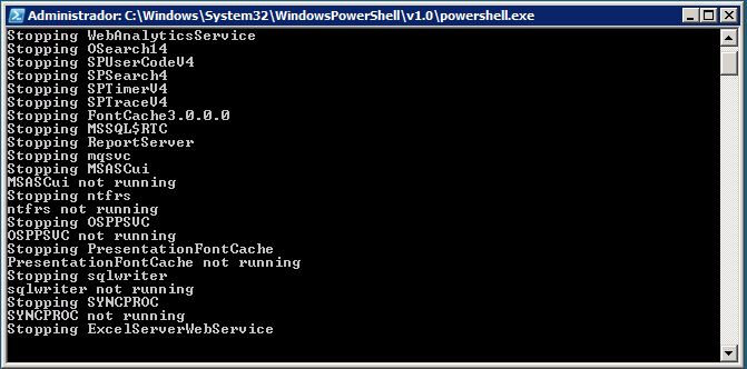 Isso abrirá uma janela do PowerShell para executar o script.