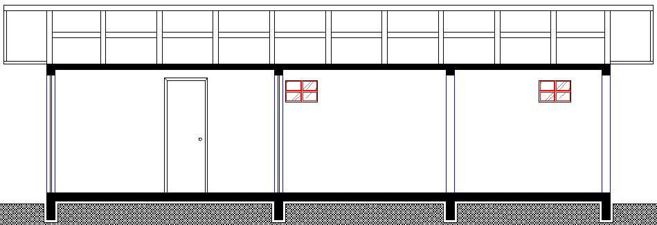 portas que são projetadas nas paredes; (espessura: 6cm) p) Desenhe o engradamento