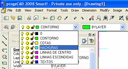 DICAS Para desenhar um objeto novo no seu layer correto, basta fazer o seguinte: a) Na tela gráfica, escolha o layer