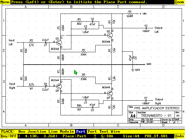 fig. 16 O próximo passo é processar o esquema através do comando Post onde uma seqüência deve ser obedecida como segue: Cleanup: este subcomando serve para limpar overlaps ou seja, a sobreposição de