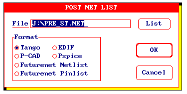 fig. 23 O arquivo gerado pelo Net List divide-se em duas partes: listagem dos componentes e listagem das ligações.