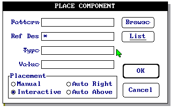 (Thermal). Caso o projetista não queira preencher esses campos, basta clicar <ENTER> em OK. Posicionamento automático dos componentes: Acione o comando Place/Component.