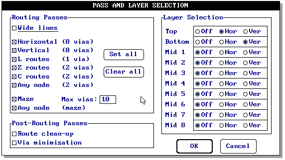 No entanto no campo Output PCB adicione uma letra antes do nome do arquivo (sugestão R de Route), pois será criado um arquivo com a extensão.pcb gerado pelo Tango Route.