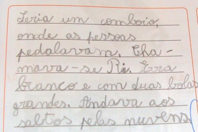 Desta ficha, fazia parte um exercício que se mostrou muito interessante e original: a criação do transporte amigo do ambiente.