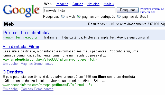 36 Título snippet URL Figura 4. Exibição dos resultados da busca através do Google. Fonte: http://www.google.com.br. Acesso em outubro, 2006.