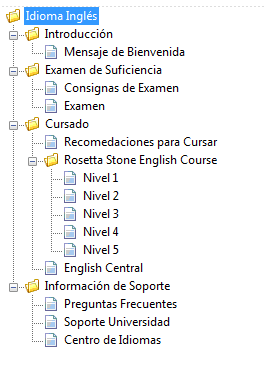 Para modificar cápsula, é necessário configurar o idioma e Nível Observação: o Placement test apenas está disponível para Inglês Americano, e qualquer nível do Inglês Americano é habilitado apenas