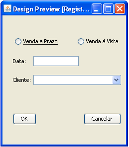 informações lidas dos arquivos. Figura 4 Janela de Controle de Vendas A janela Controle de Vendas (Figura 4) permite acesso às funcionalidades de controle de vendas.