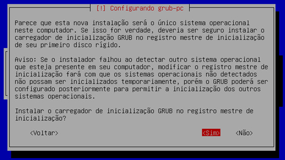 Como foi marcado a opção LAMP server o pacote do servidor