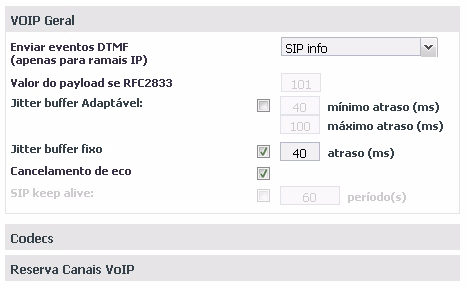 Instaacao.fm Menu VoIP - Paca ICIP 30 canais Só para a utiização interna Guia "Reserva Canais VoIP". 6.5.1.