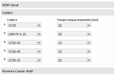 Instaacao.fm Menu VoIP - Paca ICIP 30 canais Só para a utiização interna 6.5.1.