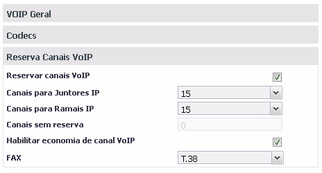 Só para a utiização interna Instaacao.fm Menu VoIP - Paca ICIP 30 canais 6.5.1.