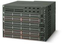 73 Stackable ERS - RESUMO ERS 5000 Ideal as: Access Switch for Large Enterprises: high-performance Gigabit-tothe-Desktop Aggregation (Distribution) Switch Core Switching solution for small