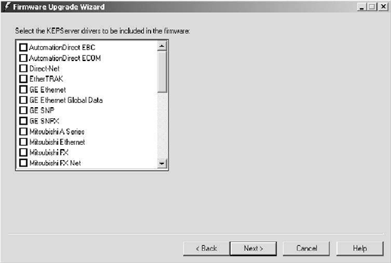 Atualizar firmware Capítulo 8 3. Na lista Firmware source folder, selecione o local dos arquivos de firmware. O local padrão é C:\Program Files\Rockwell Software\RSView Enterprise\FUPs. 4.