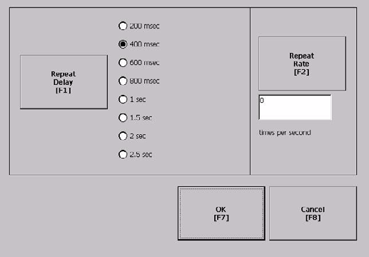 Capítulo 4 Modo de configuração Configurar teclado numérico, teclado ou mouse É possível configurar dispositivos de entrada utilizados com o seu terminal, incluindo o teclado numérico, teclado, mouse