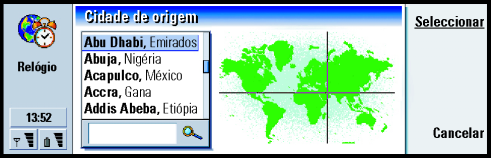 234 Extras Sugestão: para seleccionar o tipo de relógio, prima a tecla Menu e seleccione Visualizar > Tipo de relógio > Digital ou Analógico.