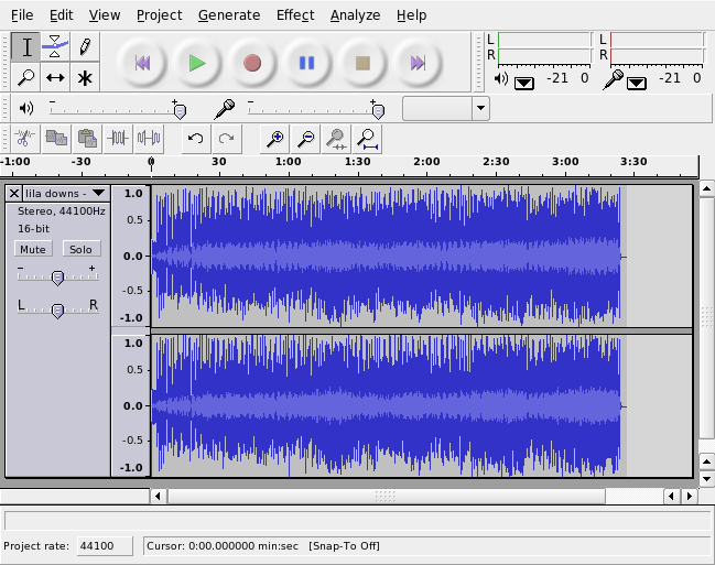 14.4 Gravação no disco rígido com o Audacity O audacity (pacote audacity) grava e edita arquivos de áudio. Esse processo é chamado de gravação no disco rígido.