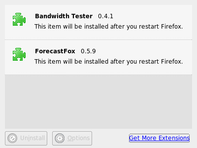 Figura 8.3 Instalando extensões do Firefox 8.5.2 Mudando temas Se você não gostar da aparência do Firefox, instale um novo tema. Os temas não mudam a funcionalidade do browser, somente a aparência.