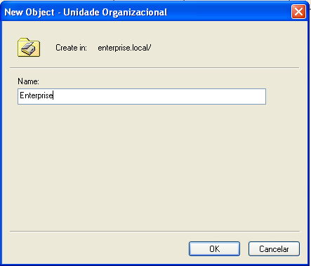 75 Figura 40: Definindo nome da OU. 3.4 Segurança e compartilhamento de dados 1. Para realizar um compartilhamento com o Samba 4, devemos configurar o arquivo smb.conf. master:~ # vim /usr/local/samba/etc/smb.