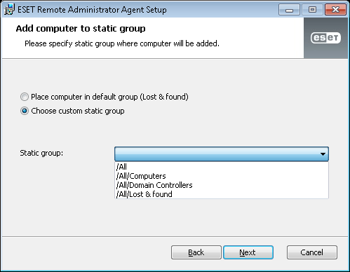 Especifique seu Nome de usuário e Senha - esses serão usados como credenciais de login do ERA Web Console.