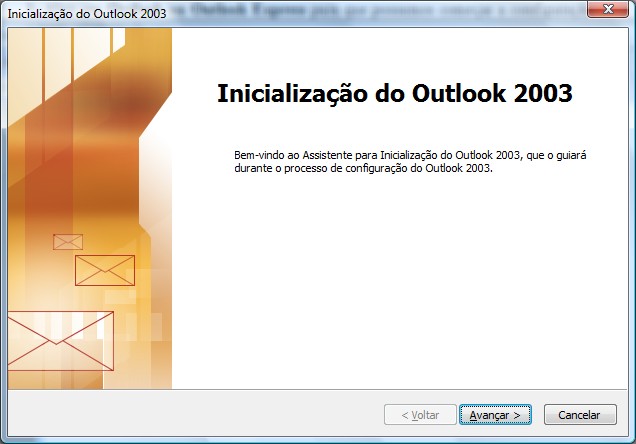 Ilustração 1: Tela inicial do outlook, exibida