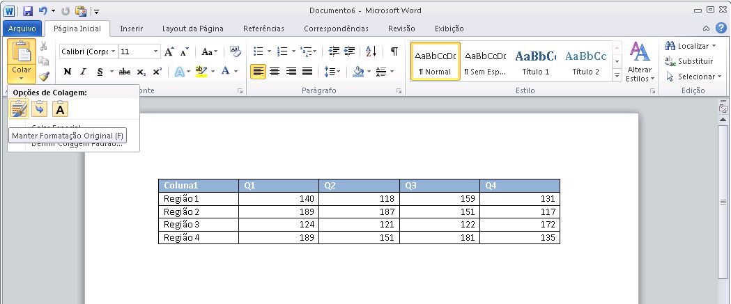 Visualize a formatação antes de confirmar.