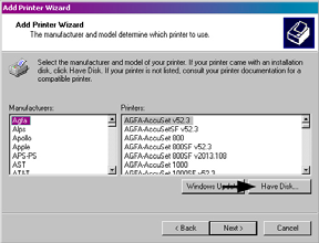 B..3 Insttallação do driiver de iimpressão 1 As capturas de tela abaixo são feitas no Windows 2000, outras versões do Windows serão similares.